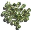 25 8mm Faceted Half Mirror Metallic Olive Firepolish Beads